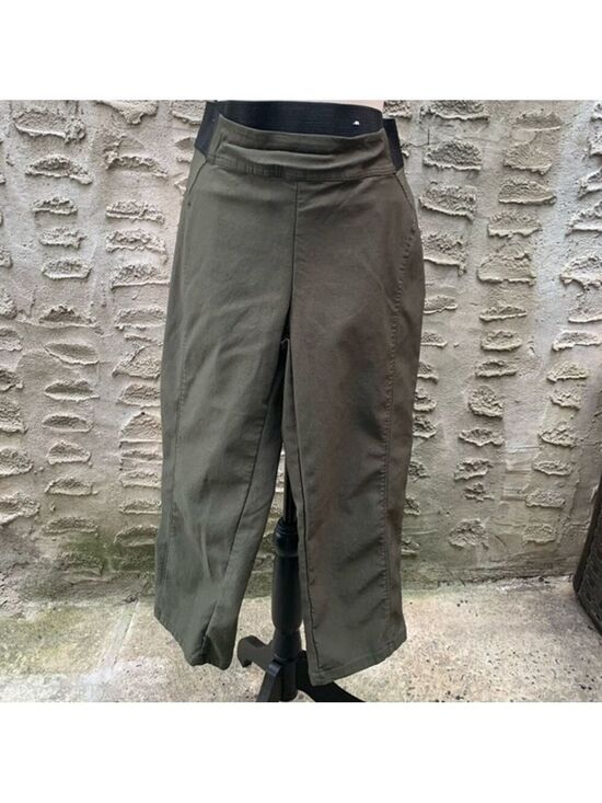 Simply Vera Vera Wang Pants - Vera Wang Dark Green Crop Dress Pants